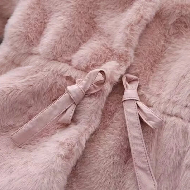 Manteau d'hiver pour filles, Super chaud, fourrure de vison, rembourré, épais, manches longues, manteaux à capuche, veste pour bébés enfants, vêtements d'extérieur en peluche