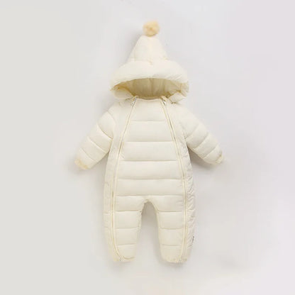 OLEKID automne hiver nouveau-né bébé barboteuse à capuche Plus velours enfant en bas âge garçon combinaison nouveau-né Snowsuit infantile bébé fille salopette