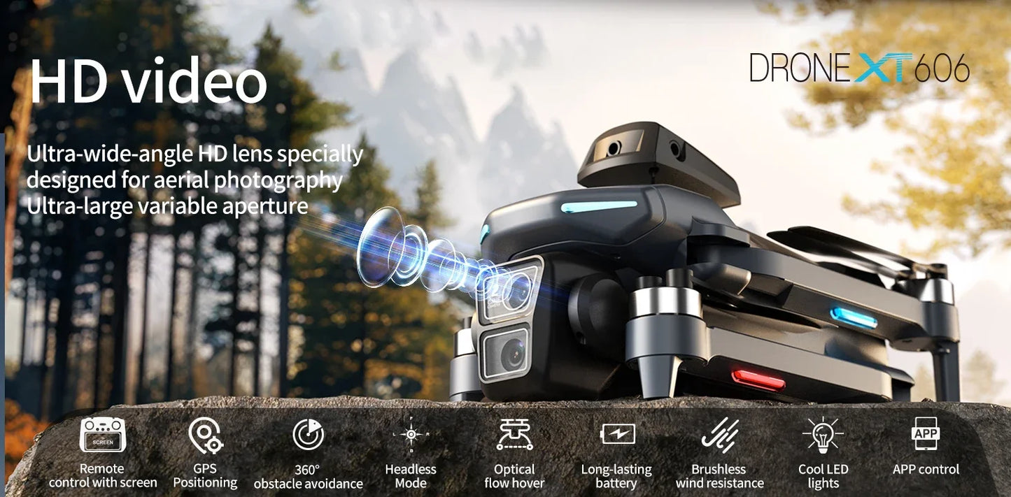 Xiaomi XT606 MAX GPS Drone 4k professionnel 8K HD caméra FPV souhait écran Drone 360 °   Jouets quadrirotor pour éviter les obstacles, drone