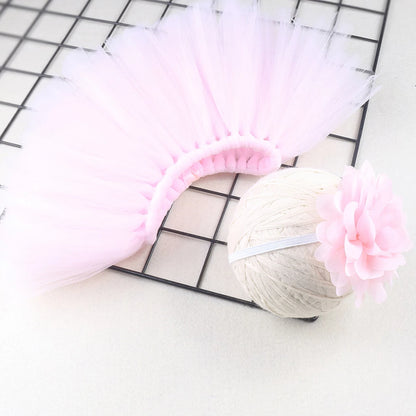 Ylsteed – tenues de photographie pour nouveau-né fille, jupe Tutu faite à la main avec bandeau fleuri, vêtements de princesse, accessoires Photo pour bébé fille