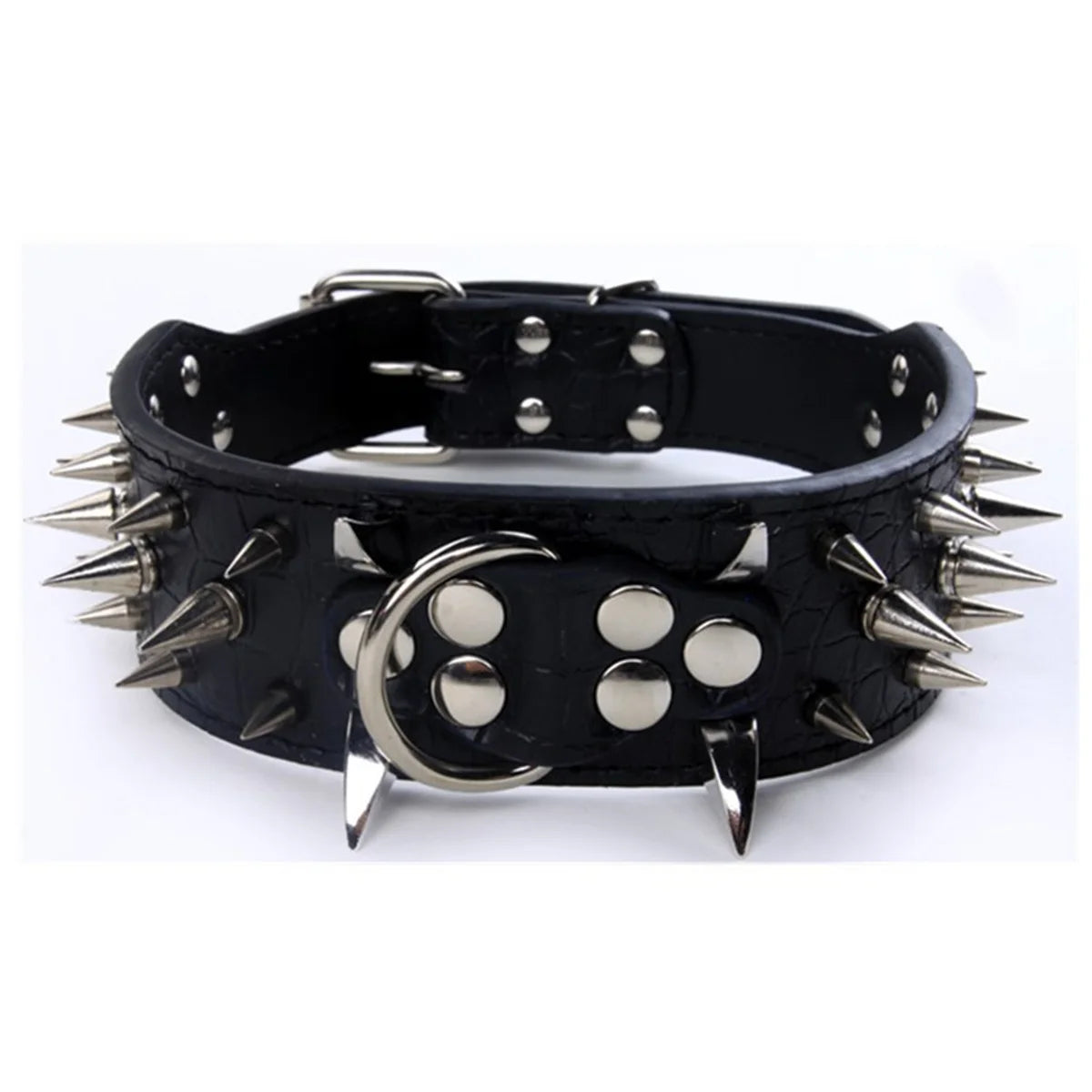 Ensemble collier et laisse pour chien à pointes, collier pour chien en cuir à rivets, collier réglable pour la marche en plein air