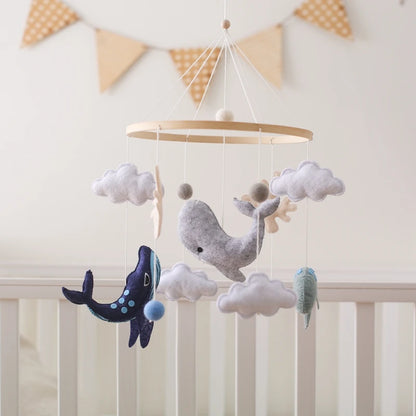 Berceau de bébé lit Mobile cloche hochet jouets en bois Crochet étoiles pendentif lit cloche jouets nouveau-né confort berceau support suspendus jouets cadeaux