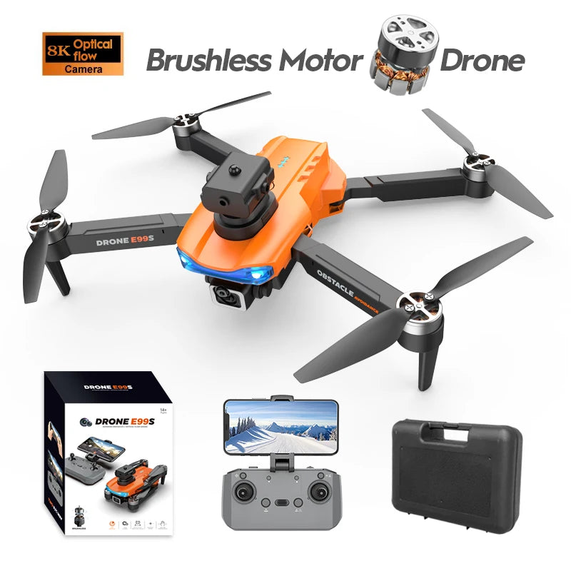 Drone professionnel E99Pro avec caméra pour touristes, 4K, WIFI, flux optique, fpv, évitement d'obstacles, photographie aérienne, quadrirotor