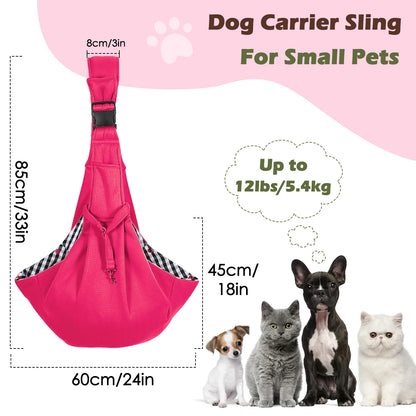 Pawaboo – porte-élingue réversible pour petit chien, mains libres, pour chiot, avec boucle de sangle réglable