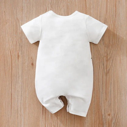 Body d'été pour garçons et filles, imprimé Animal de dessin animé mignon, confortable et décontracté, manches courtes, pour bébé
