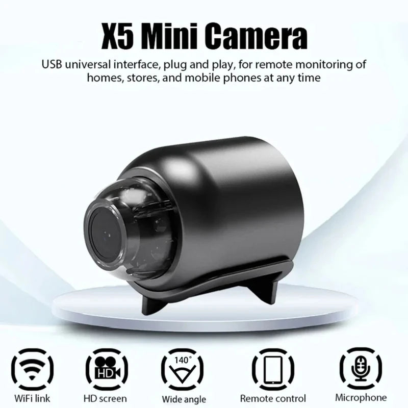 Nouveau X5 Mini caméra 1080P Vision nocturne claire léger Portable Premium caméras détection de mouvement caméra de Surveillance sans fil
