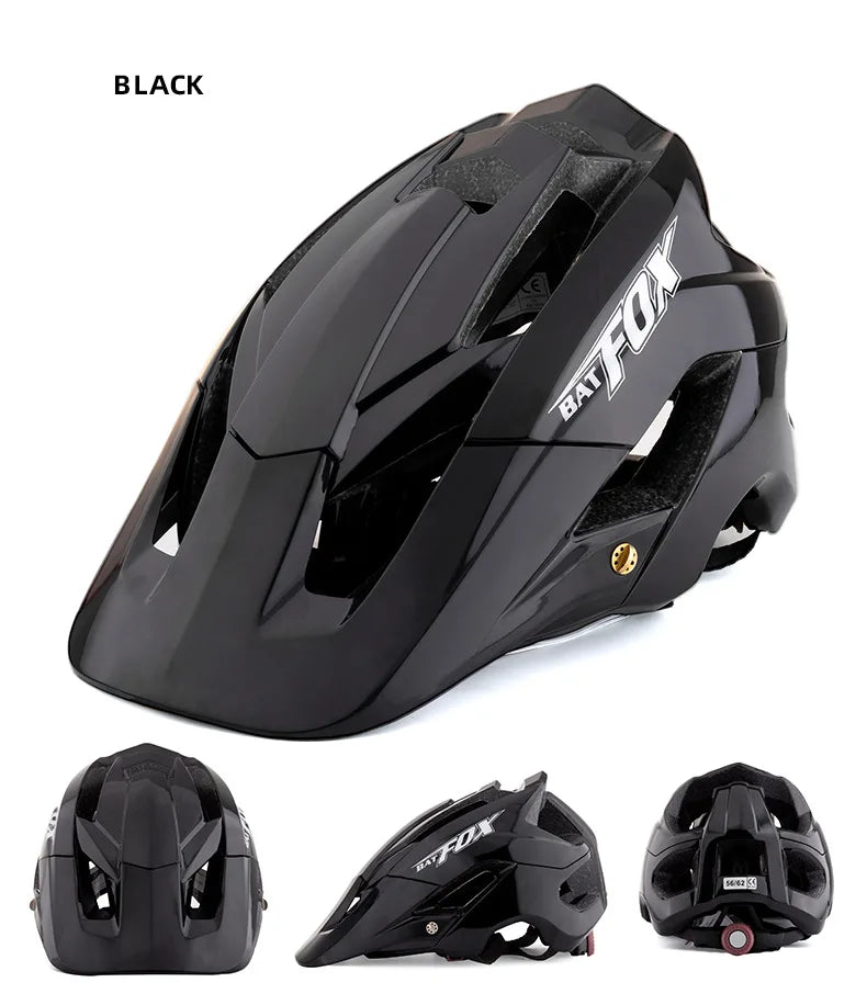 BATFOX-Casque de vélo pour homme, casque de vélo, casque de vélo de montagne, casque de vélo VTT, casquettes de vélo