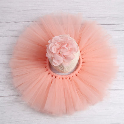 Ylsteed – tenues de photographie pour nouveau-né fille, jupe Tutu faite à la main avec bandeau fleuri, vêtements de princesse, accessoires Photo pour bébé fille