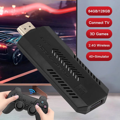 Console de jeu vidéo GD10 Plus, 256 Go, 58,000 jeux, 4K, HD, 2.4G, double manette sans fil, clé de jeu pour N64, PSP, PS1, GBA