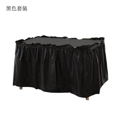Holaroom jupe de Table jetable en plastique fête 6 couleurs 75x430 cm couverture de Table pour joyeux anniversaire fête mariage Festival décoration
