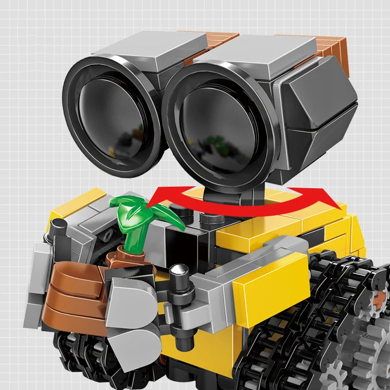 Film classique 200 + pièces Mini Robot Wall-e MOC blocs de construction modèle briques à monter soi-même Kits jouets créatifs pour enfants enfants adultes cadeaux