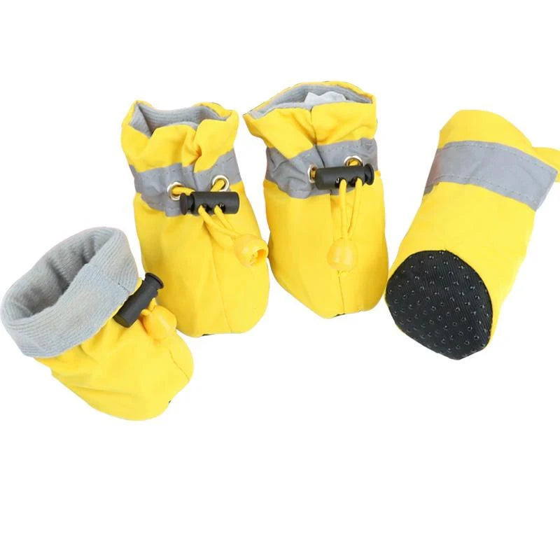 Chaussures antidérapantes pour chiot, 4 pièces, imperméables, pour animaux de compagnie, bottes de neige, de pluie, pour chien, chiot, chat, Chihuahua, soins des pattes, hiver