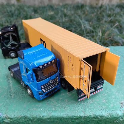 1:50 grand camion en alliage moulé sous pression modèle de voiture jouets conteneur retirer son et lumière véhicules de Transport modèle jouets pour garçons cadeaux