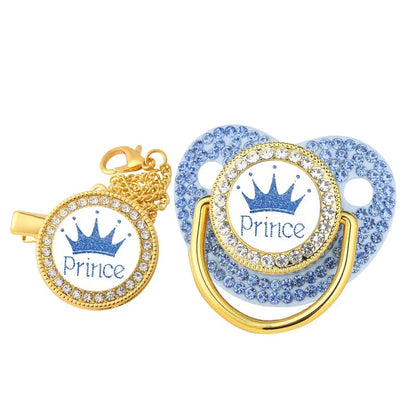 Couronne nouveau-né attache-sucette chaîne bébé factice Silicone sans BPA enfant en bas âge anneau de dentition infantile sucette mamelon bébé douche cadeau
