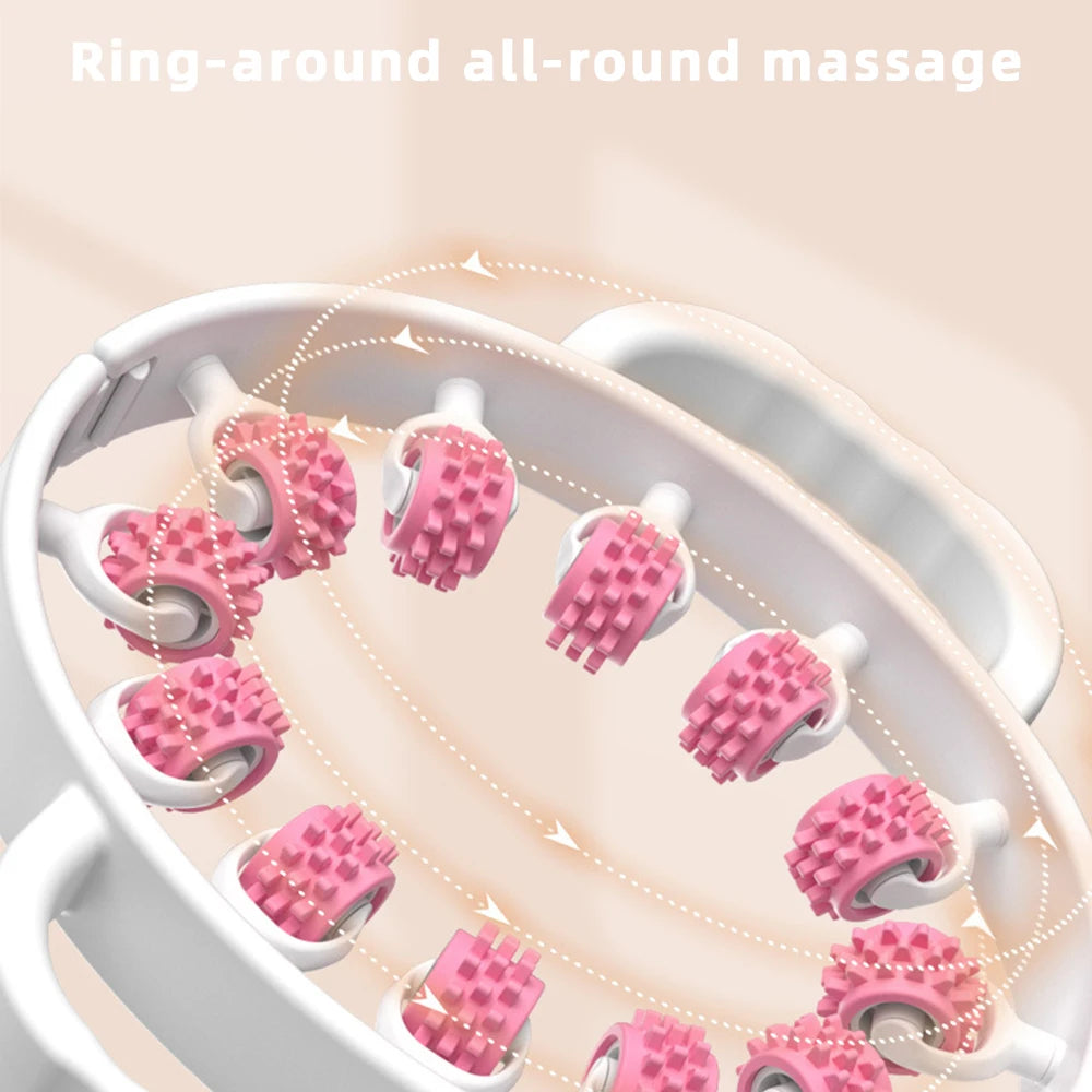 Masseur de jambes multifonctionnel à 12 roues, rouleau de Massage à couverture complète pour bras, taille, Relaxation musculaire des jambes, Machine de Massage manuelle