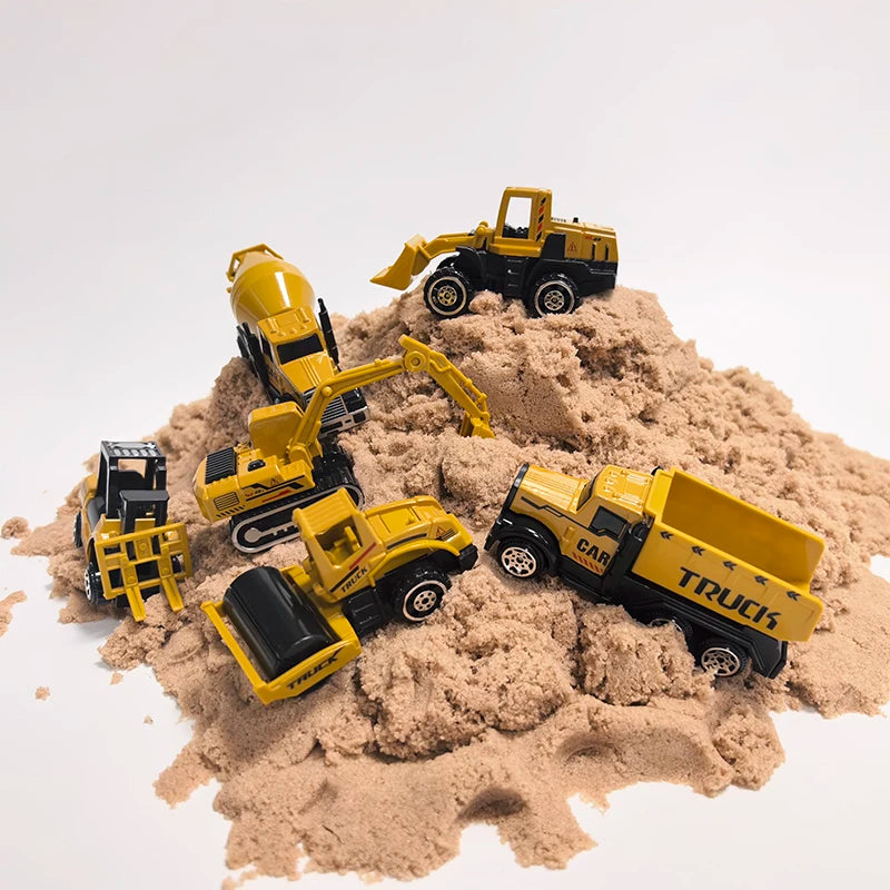 Ensemble de voiture et camion grue, jouets de Parking, véhicule d'ingénierie en alliage, tracteur, pelle, Construction pour garçon, cadeau d'anniversaire pour enfants