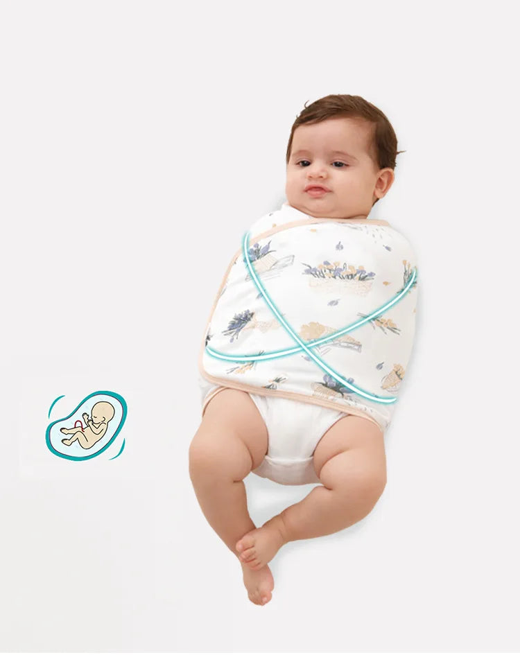 Couverture d'emmaillotage pour bébé de 0 à 6 mois, sangle pour protéger le ventre, couverture de couchage pour nouveau-né, style fin pour l'été
