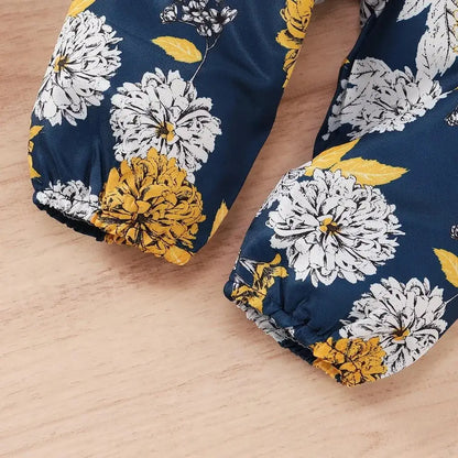 Ensemble de vêtements pour nouveau-né fille, body à manches courtes + pantalon à fleurs avec nœud + bandeau, tenues 3 pièces, vêtements pour bébé fille