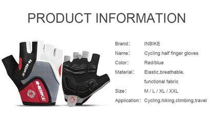 INBIKE antichoc GEL Pad gants de cyclisme demi doigt gants de Sport hommes femmes été vélo gymnase Fitness gants vtt gants IF239