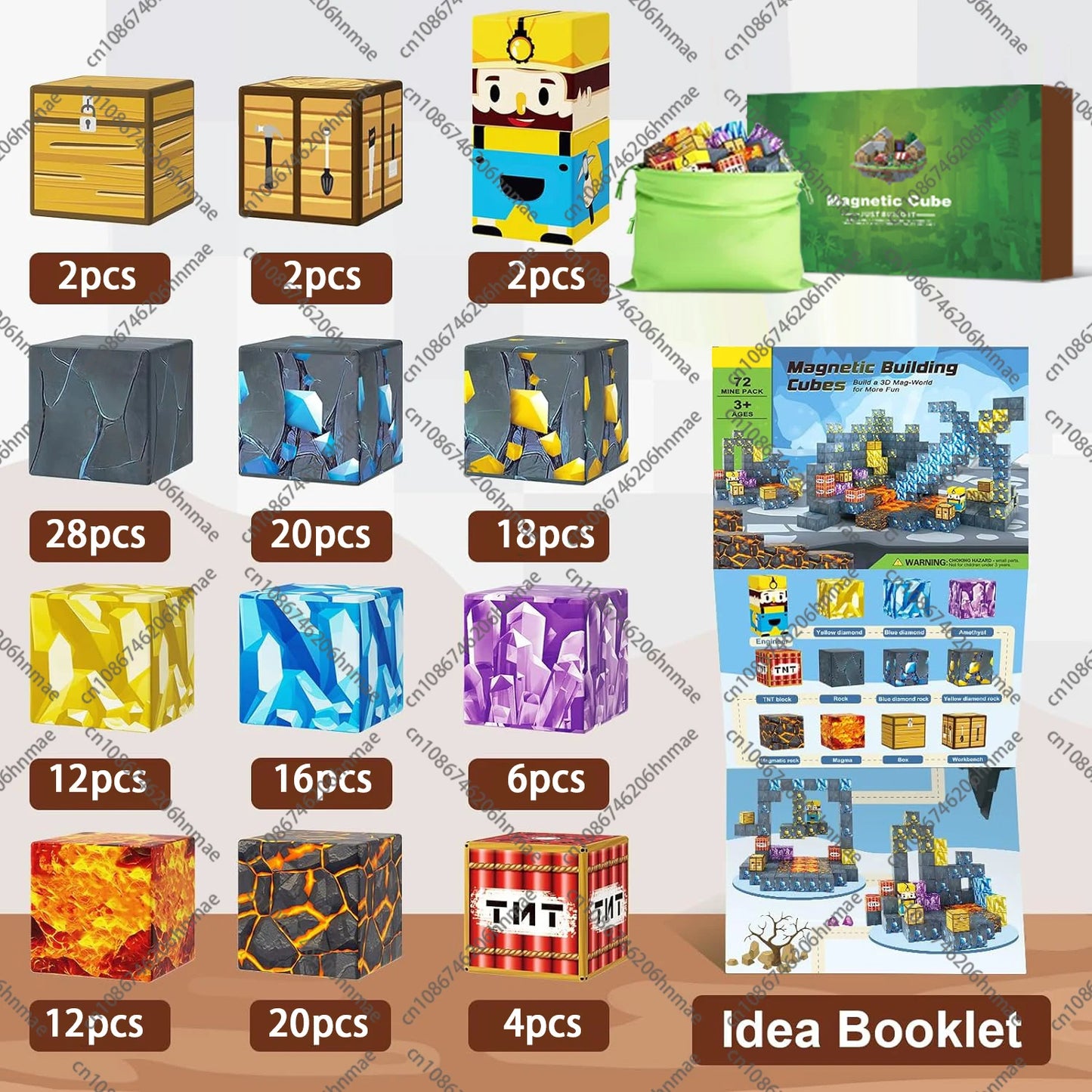 Décennie s de Construction Magnétiques pour Garçon et Fille, Ensemble de Cube Magnétique, Modèle de Bricolage, Jouet Sensoriel STEM, pour Enfant de 3 Ans et +
