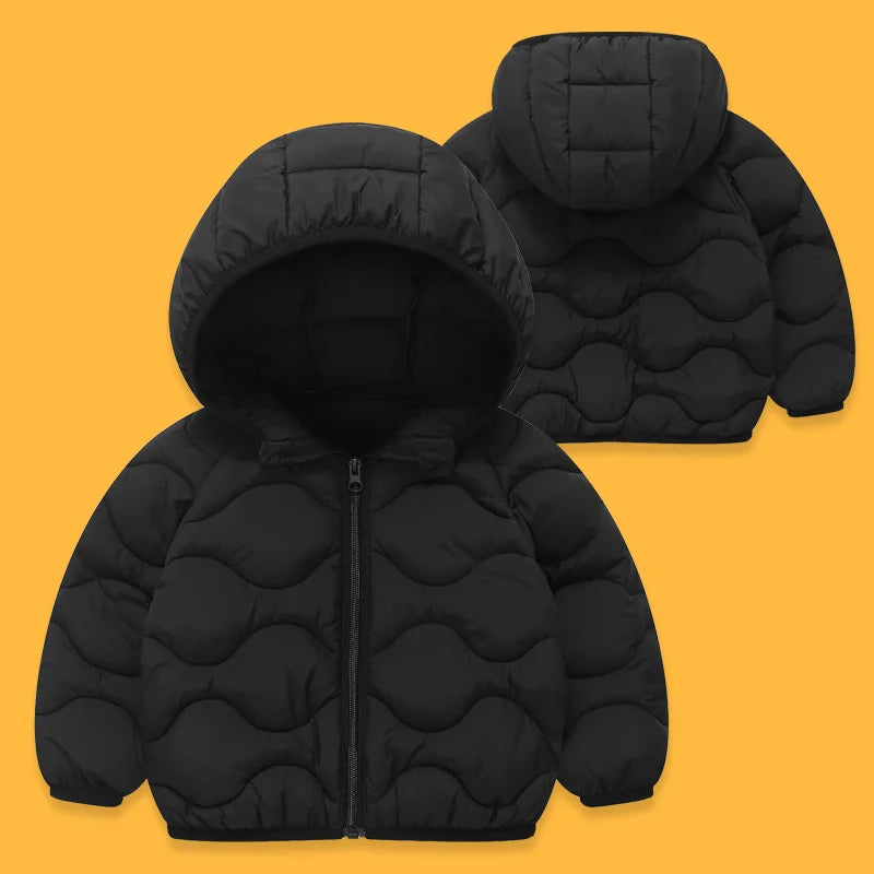 Nouveaux enfants doudoune automne hiver mode garçons filles mince manteaux chauds bébé léger vers le bas coton manteaux enfants vêtements