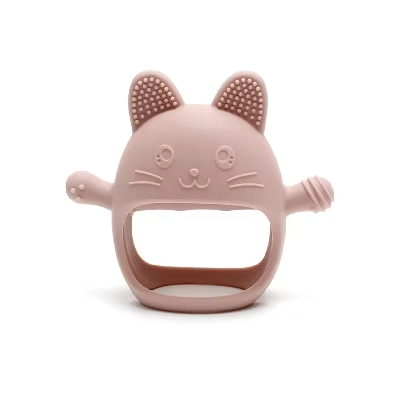 Gants de dentition en Silicone pour bébé, 1 pièce, jouet sans BPA, mignon en forme d'animal, jouets molaires de dentition pour nourrissons, soins dentaires, articles pour nouveau-nés