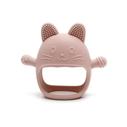Gants de dentition en Silicone pour bébé, 1 pièce, jouet sans BPA, mignon en forme d'animal, jouets molaires de dentition pour nourrissons, soins dentaires, articles pour nouveau-nés