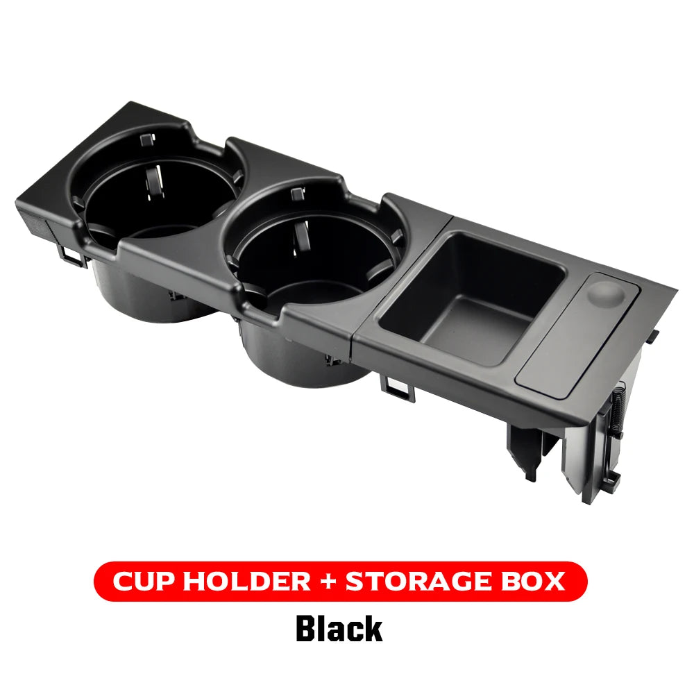 Nouveau Double trou style de voiture Console centrale avant boîte de rangement pièce de monnaie + porte-gobelet pour BMW E46 série 1999-2006 51168217953
