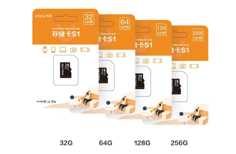 IMOU-Carte mémoire SD pour la surveillance, vitesse de lecture de 95 Mo/s, 256 Go, 128 Go, 64 Go, V30, C10, U3, carte MicroSDXC exclusive