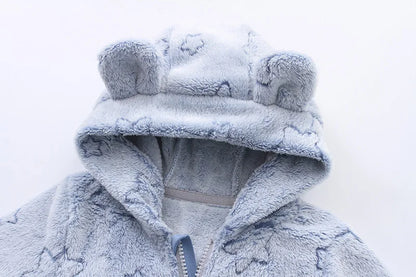 Vêtements doux pour nouveau-né, flanelle, automne hiver, pour bébés garçons et filles, combinaison de dessin animé, body chaud pour bébés de 0 à 12 mois