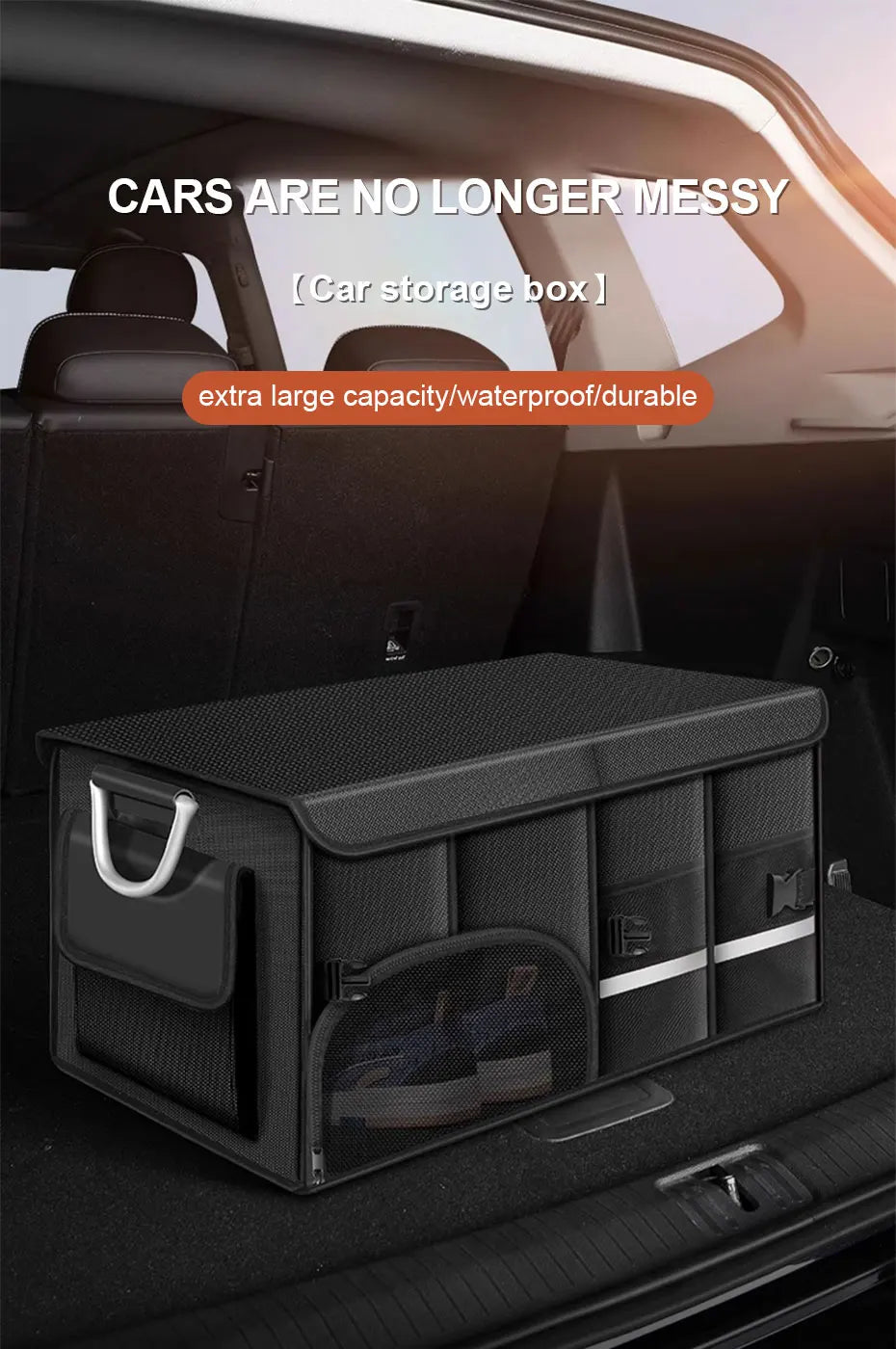 SEAMETAL-Coffre de Rangement Pliable, Étanche, Calandre Oxford, 110L, Grande Capacité, Évaluation de Voiture, Camping, Pêche, Facile à Transporter