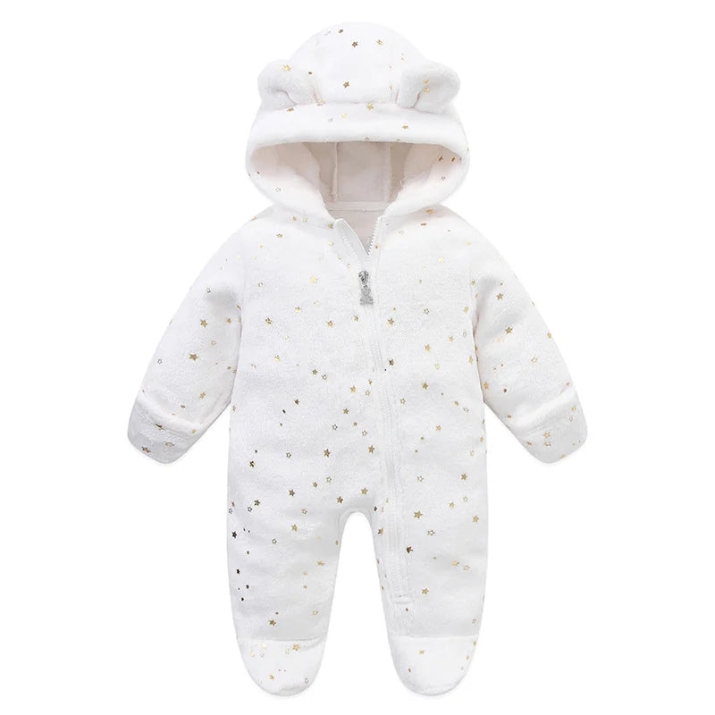 Vêtements doux pour nouveau-né, flanelle, automne hiver, pour bébés garçons et filles, combinaison de dessin animé, body chaud pour bébés de 0 à 12 mois