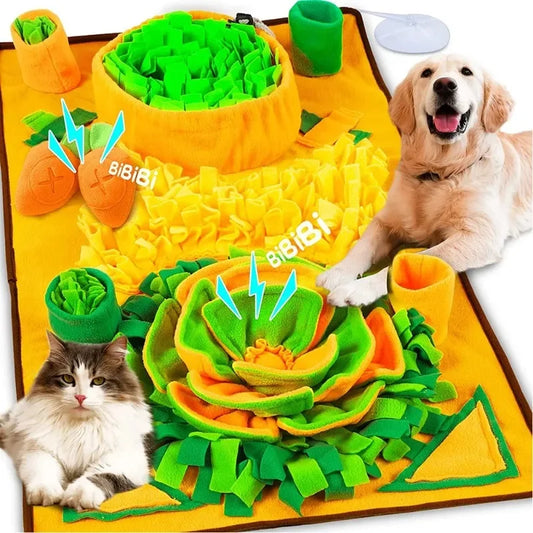 Grand tapis à renifler pour chiens, entraînement interactif pour animaux de compagnie et soulagement du Stress, tapis d'alimentation à renifler, mangeoire lente, tapis de friandises pour chiens, jouets pour chiens