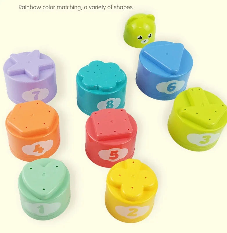 Enfant cerveau réponse bataille pli tasse main vitesse compétition pli tasse bébé pile jeu éducation précoce Puzzle Train jeux de société jouet