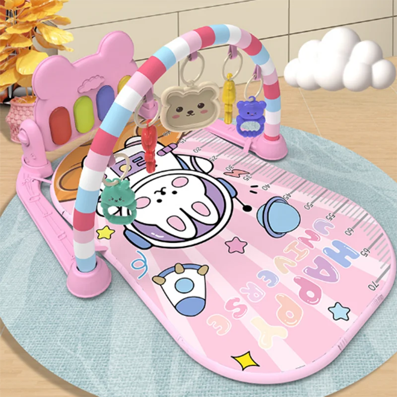 Support de Fitness pour bébé, jeu de musique, jouets d'activité de gymnastique, couverture rampante pour Piano pour nouveau-né, tapis de jeu à pédales, éducation précoce, cadeaux de 0 à 36 mois