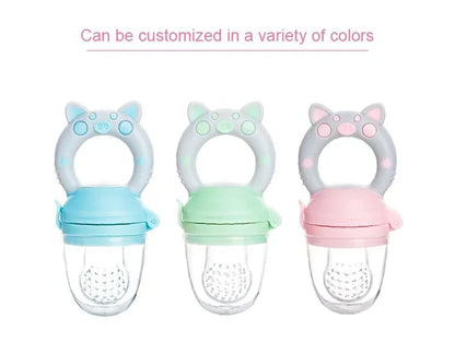 3 en 1 sac nouveau-né bébé aliments frais mangeoire Silicone anneau de dentition jouet mangeoire à fruits sucette formation manger fruits meulage bâton mignon