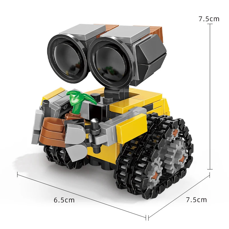 Film classique 200 + pièces Mini Robot Wall-e MOC blocs de construction modèle briques à monter soi-même Kits jouets créatifs pour enfants enfants adultes cadeaux