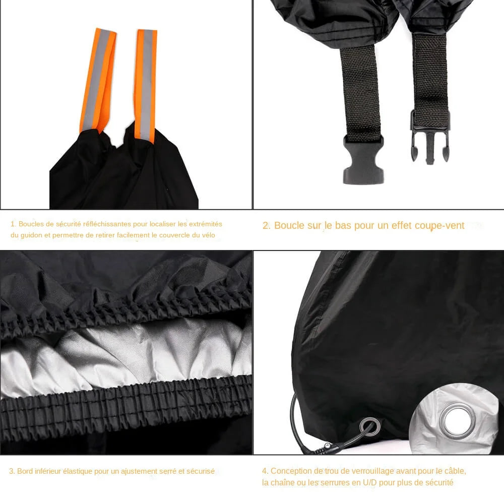 Toptrek housse de vélo protecteur de vélo polyvalent pluie neige poussière tous temps housses de protection étanche 210T de haute qualité
