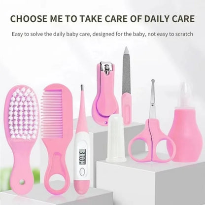 8 pièces/ensemble peigne nez inhalateur EVA paquet ensemble de soins Coisas Para Bebê 13 pièces mignon nouveau-né bébé multifonctionnel bébé coupe-ongles 8
