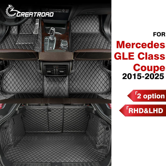 Tapis de sol de voiture personnalisé, pour Mercedes Benz GLE coupé W166 W167 2015 – 20224, tapis de coffre, accessoires d'intérieur de protection pour Automobile