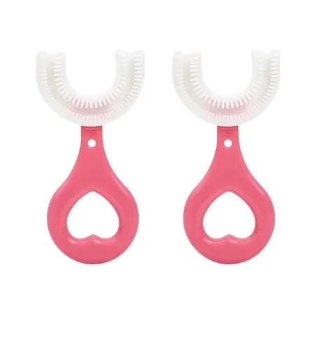Brosse à dents en Silicone pour bébé, 360 degrés, en forme de U, anneaux de dentition, brosse pour bébé, soins buccaux, nettoyage
