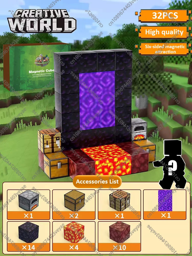 Décennie s de Construction Magnétiques pour Garçon et Fille, Ensemble de Cube Magnétique, Modèle de Bricolage, Jouet Sensoriel STEM, pour Enfant de 3 Ans et +
