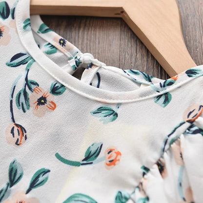 Bear Leader – vêtements pour enfants filles, chemise + short à rayures, costume 2 pièces, avec nœud floral, à la mode, ensembles de vêtements pour enfants, 2022