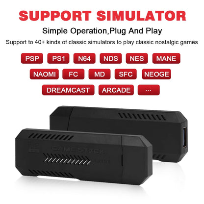 Console de jeu vidéo GD10 Plus, 256 Go, 58,000 jeux, 4K, HD, 2.4G, double manette sans fil, clé de jeu pour N64, PSP, PS1, GBA