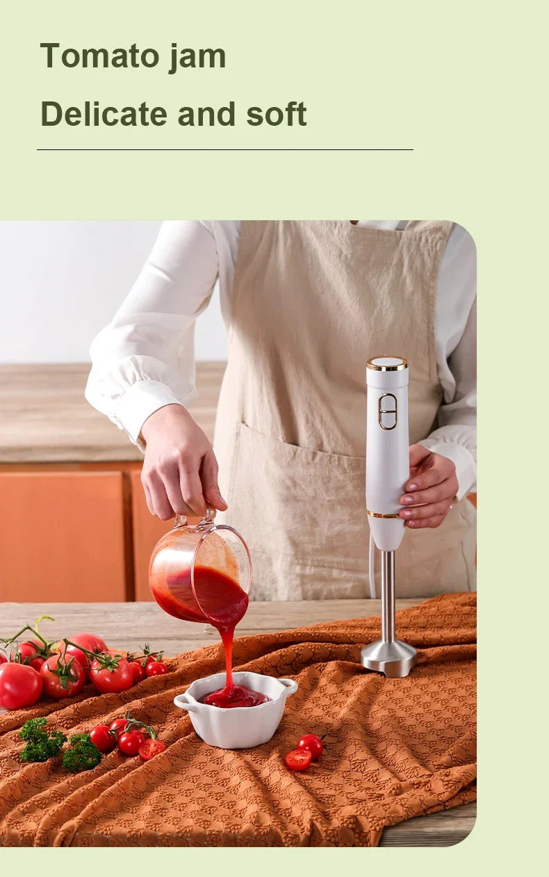 Mixeur à main multifonctionnel, robot culinaire, centre commercial, broyeur à viande Ju479, hachoir, fouet, batteur à œufs, mousseur