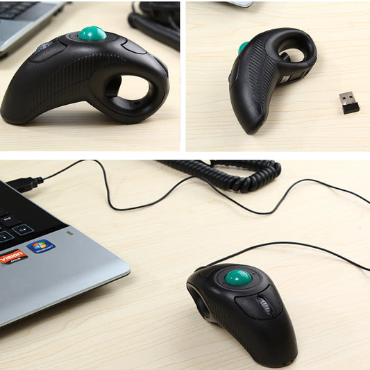 Souris Laser portable ergonomique, commande au pouce, sans fil, optique, filaire, USB, pour ordinateur portable et PC, nouvelle collection