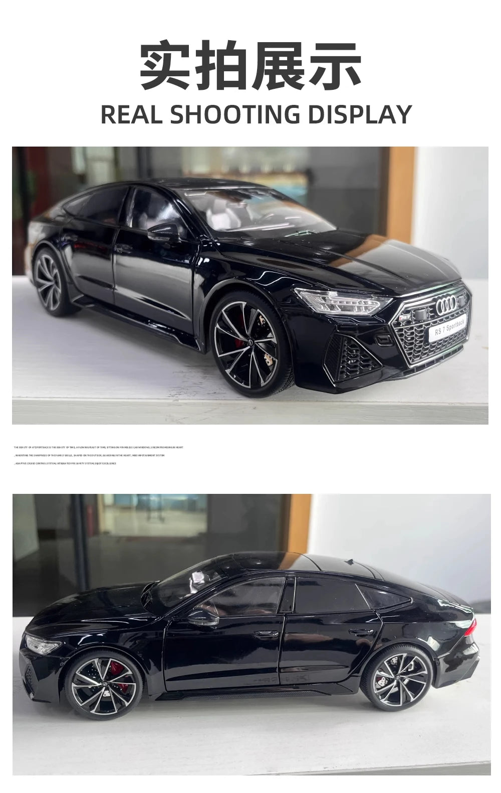 Simulation 1:18 AUDI RS7 Sportback alliage voiture modèle enfants jouet véhicule à collectionner Miniature Voiture décor à la maison cadeau d'anniversaire