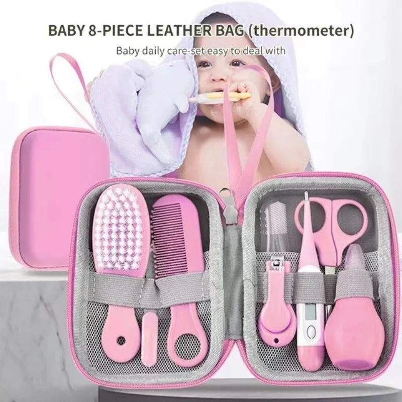 8 pièces/ensemble peigne nez inhalateur EVA paquet ensemble de soins Coisas Para Bebê 13 pièces mignon nouveau-né bébé multifonctionnel bébé coupe-ongles 8
