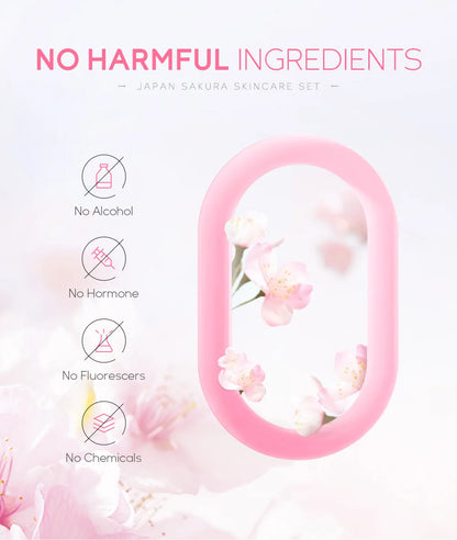 LAIKOU Sakura ensembles de soins de la peau nettoyant pour le visage crèmes pour les yeux crème pour le visage sérum Lotion Toner éclaircissant hydratant Kit de soins du visage