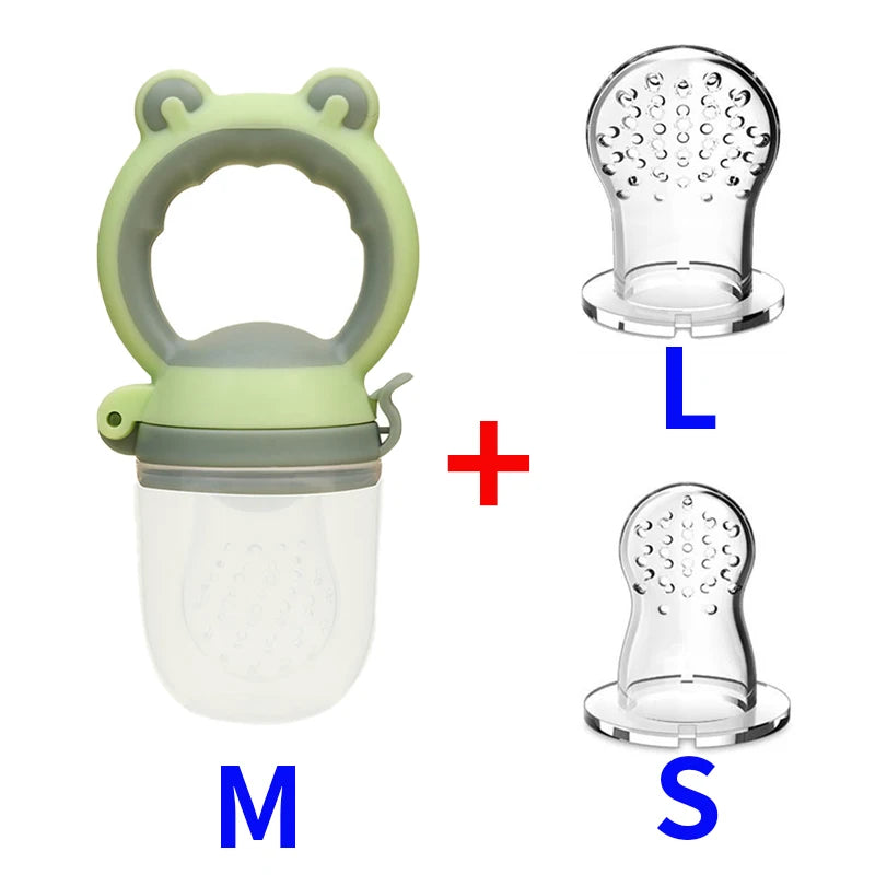 3 en 1 sac nouveau-né bébé aliments frais mangeoire Silicone anneau de dentition jouet mangeoire à fruits sucette formation manger fruits meulage bâton mignon
